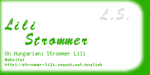 lili strommer business card